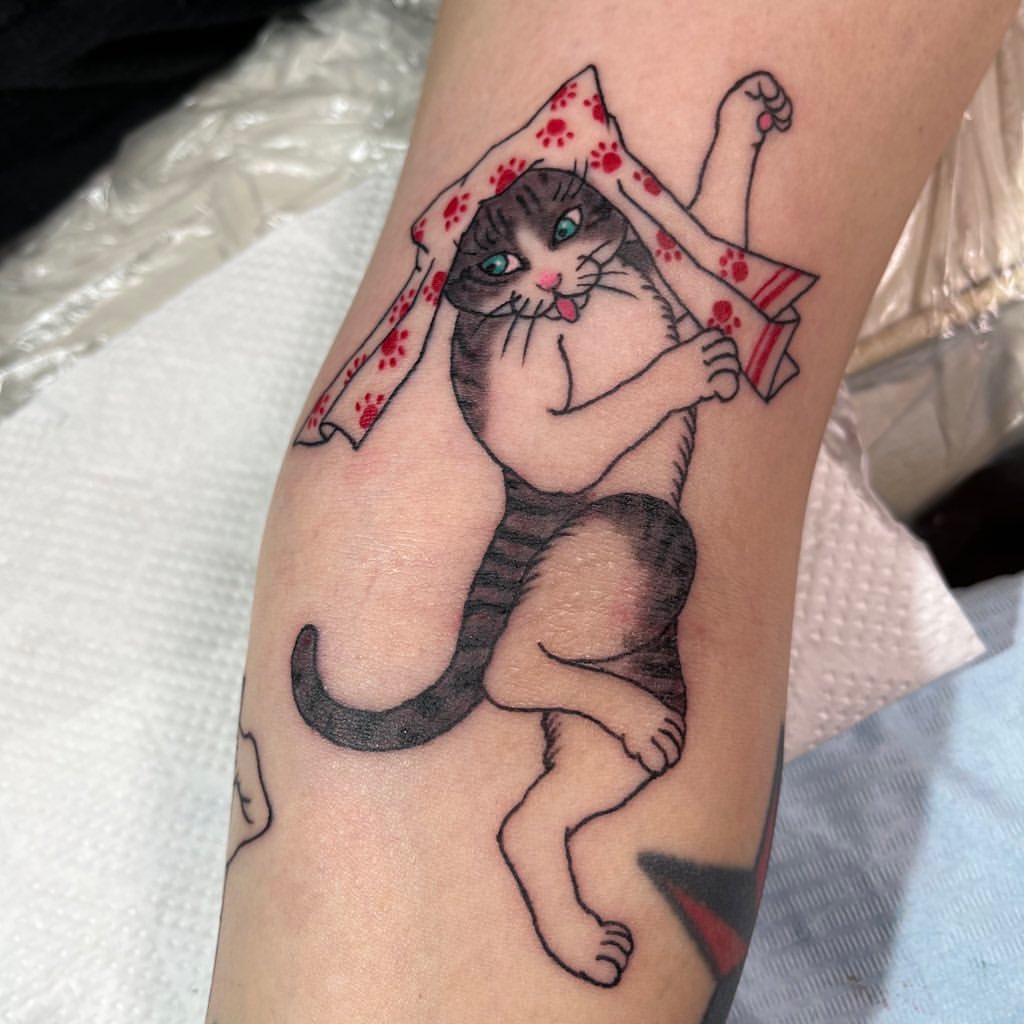 愛猫の刺青(和彫り)